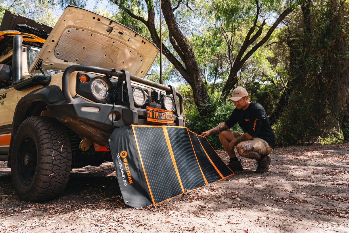 FOLDING SOLAR BLANKET 300W EFTE COATED WITH STAND