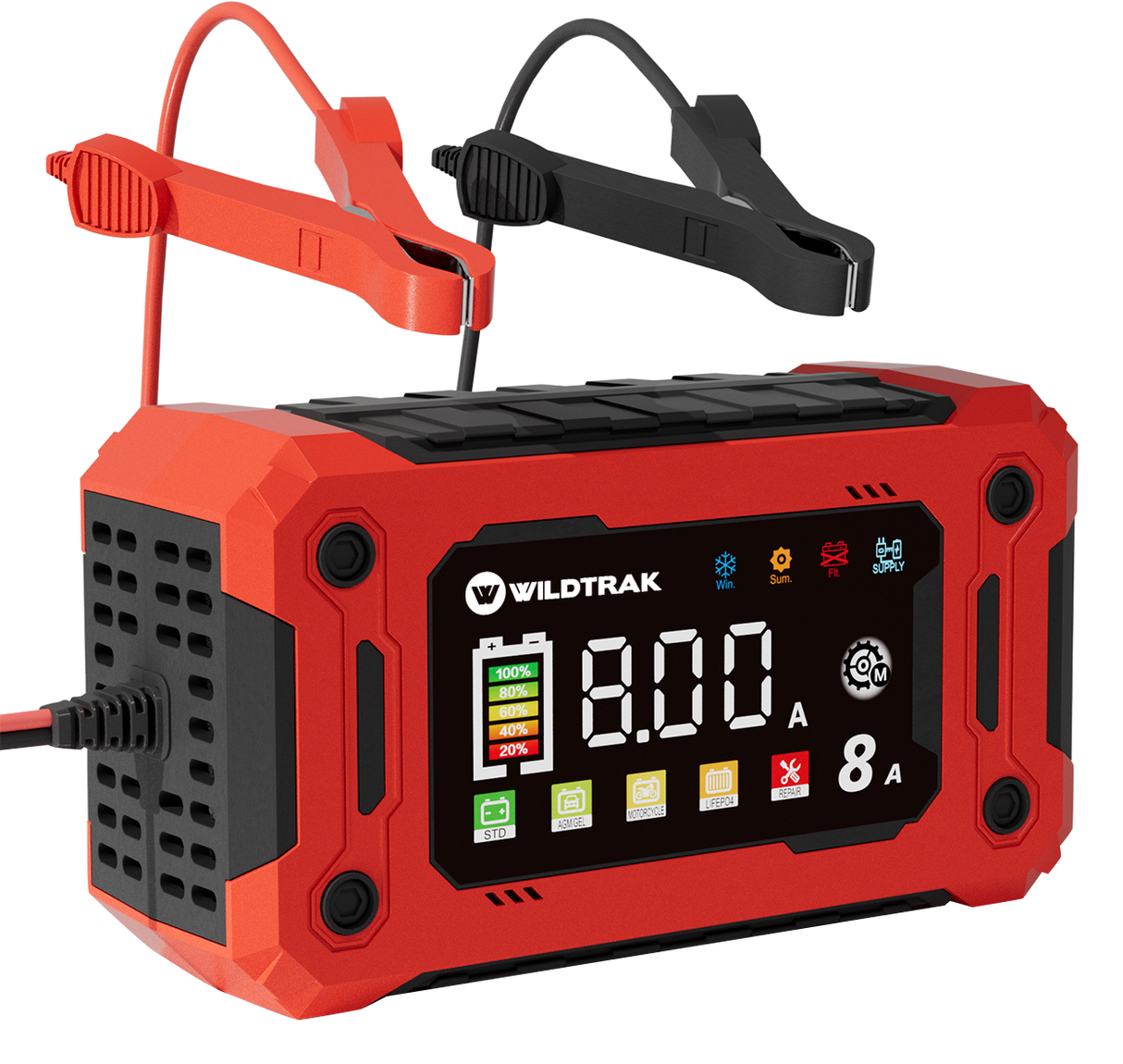 BATTERY CHARGER 8A 12V 16X9X6CM