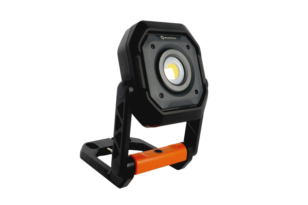 Work Floodlight, 6 Light Modes, Rechargeable, Built-in Power Bank with USB-C Charge Lead, 360 Degree Swivel Action, Wall Mount Bracket, Shock & Water Resistant