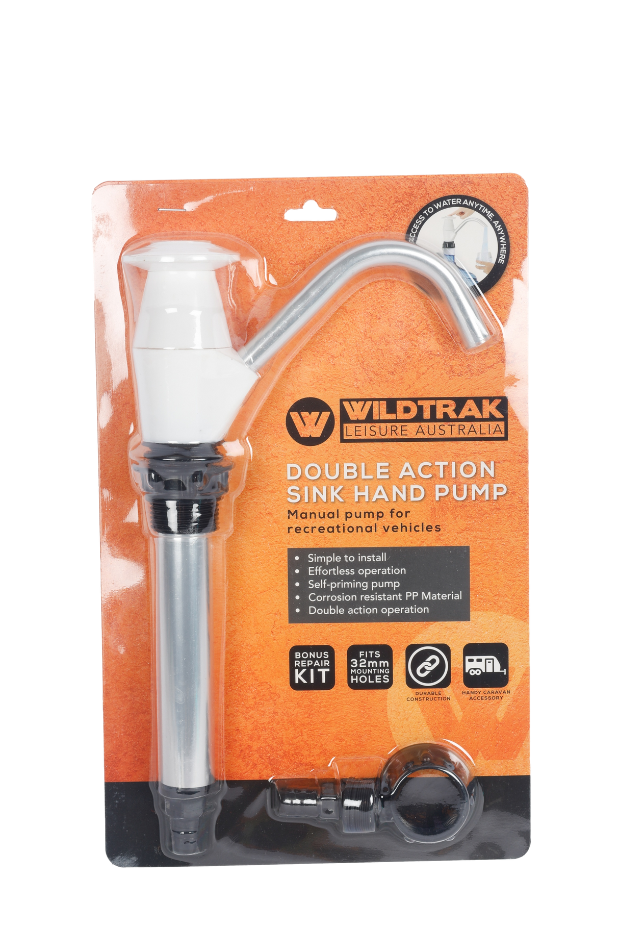 Double Action Sink and Hand Pump - Fits 32mm Mounting Holes