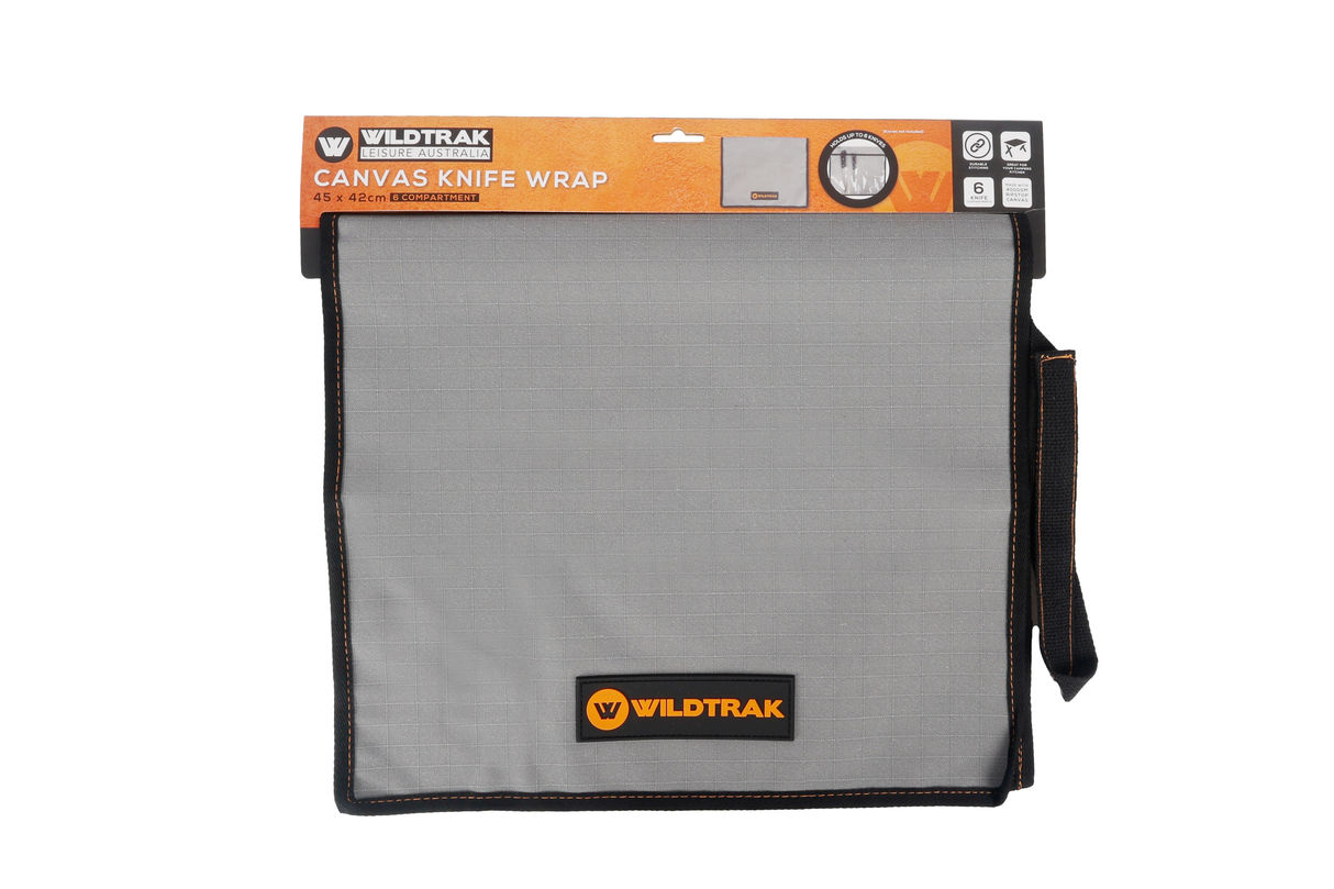EXPLORER 6PC KNIFE WRAP 400GSM RIPSTOP CANVAS 45X42CM