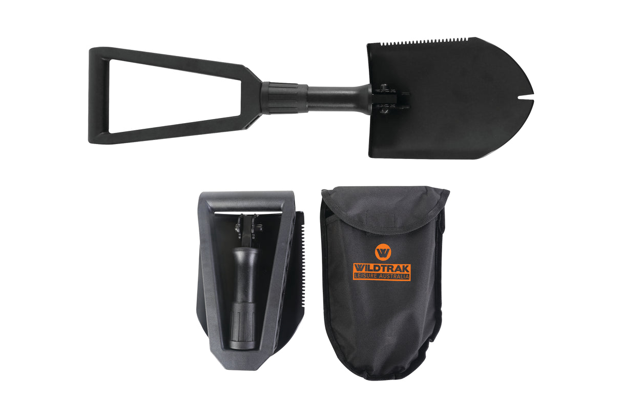 FOLDING SHOVEL WITH POUCH 22X16CM BLADE
