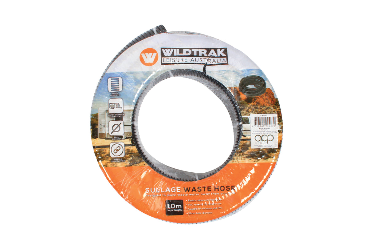 BLACK WASTE WATER HOSE 10M 32MMX10M