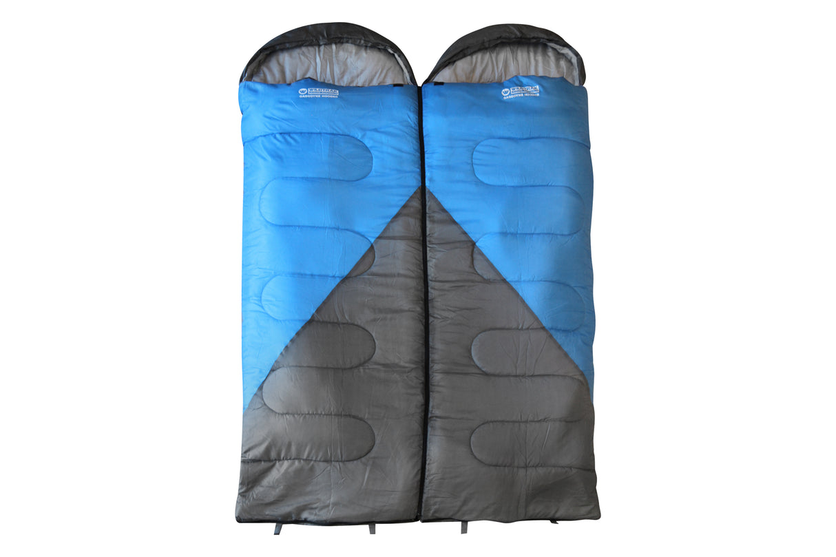 GASCOYNE HOODED TWIN SLEEPING BAGS 230X70CM 5 TO 10C