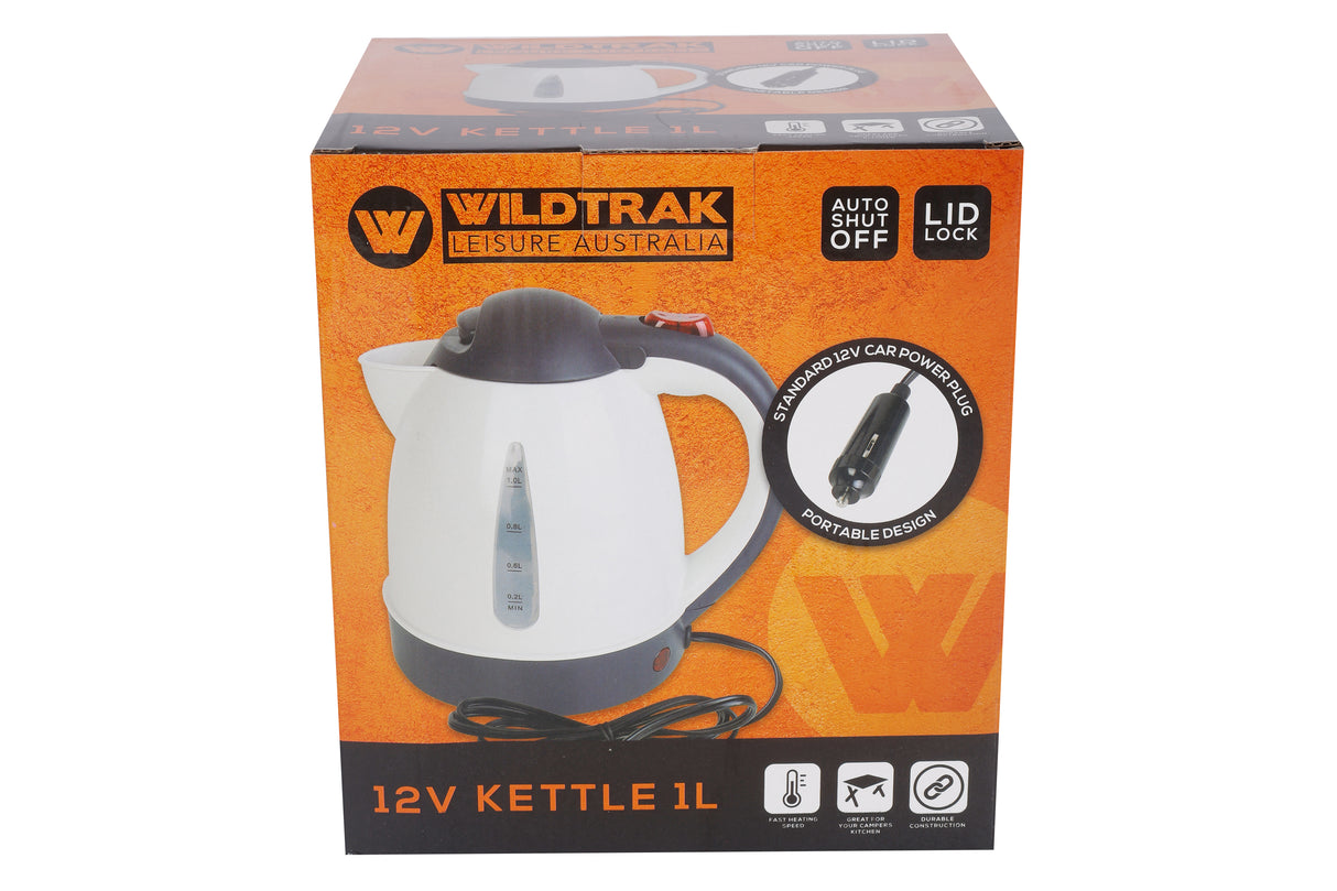 Wildtrak 12V 1 Litre Portable Kettle 150W