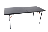 TABLE 182CM BI FOLD BLACK