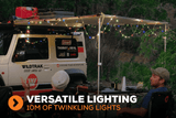 STRING LIGHTS 10M WITH WINDER 200L 3000mAh 12CMDIA MULTI COL