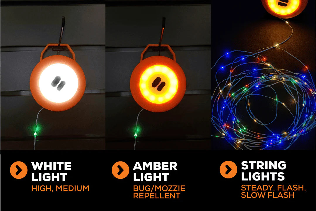 STRING LIGHTS 10M WITH WINDER 200L 3000mAh 12CMDIA MULTI COL
