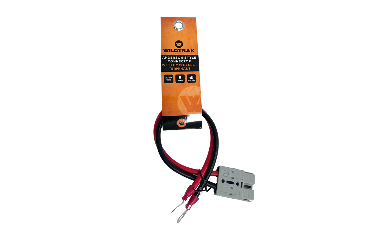 50A ANDERSON CONNECTOR 8MM EYELET 30CM 8AWG AC TD3009