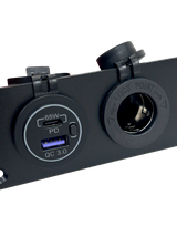 50A ANDERSON STYLE CON PNL MNT W USB C PD65W+QC3.0 CHRGR+CIG
