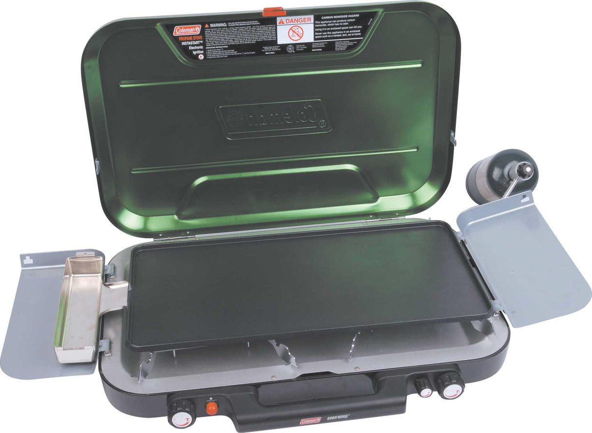 STOVE EVENTEMP WITH GRIDDLE AND GREASE CUP COLEMAN