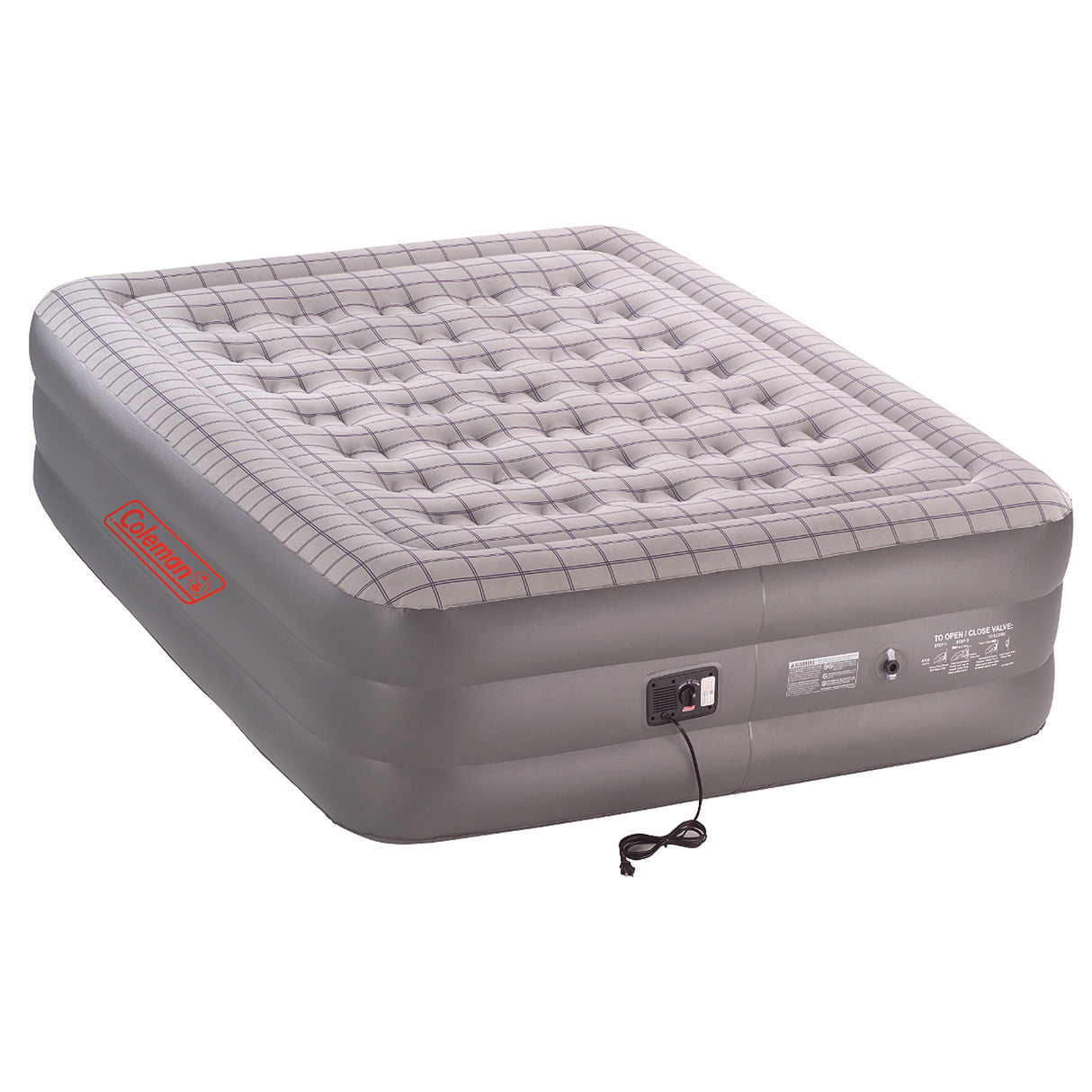 AIRBED QUICKBED DOUBLE HIGH W 240V PUMP QUEEN SIZE COLEMAN