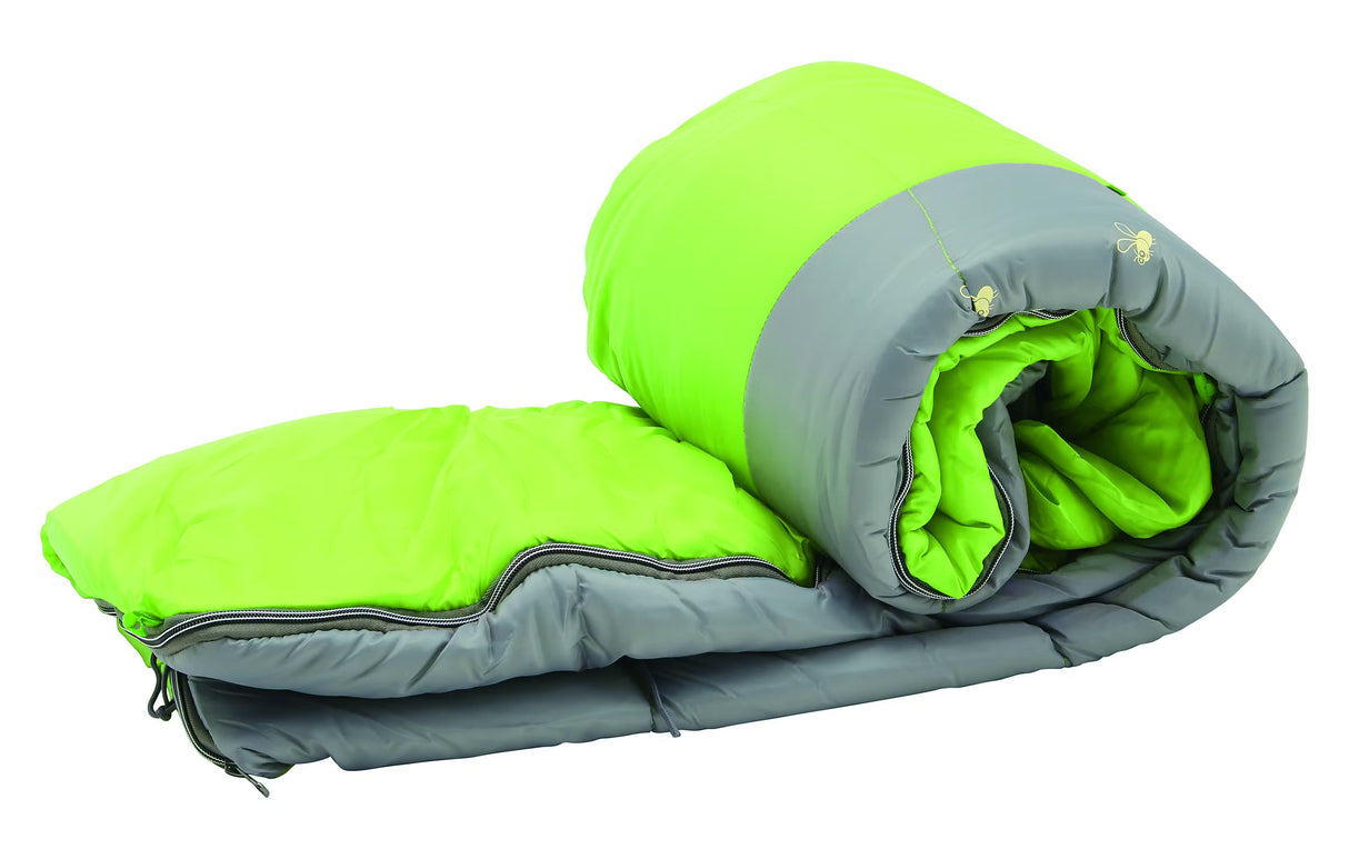 SLEEPING BAG KIDS FYREFLY ILLUMIBUG GREN 7C RATE COLEMAN