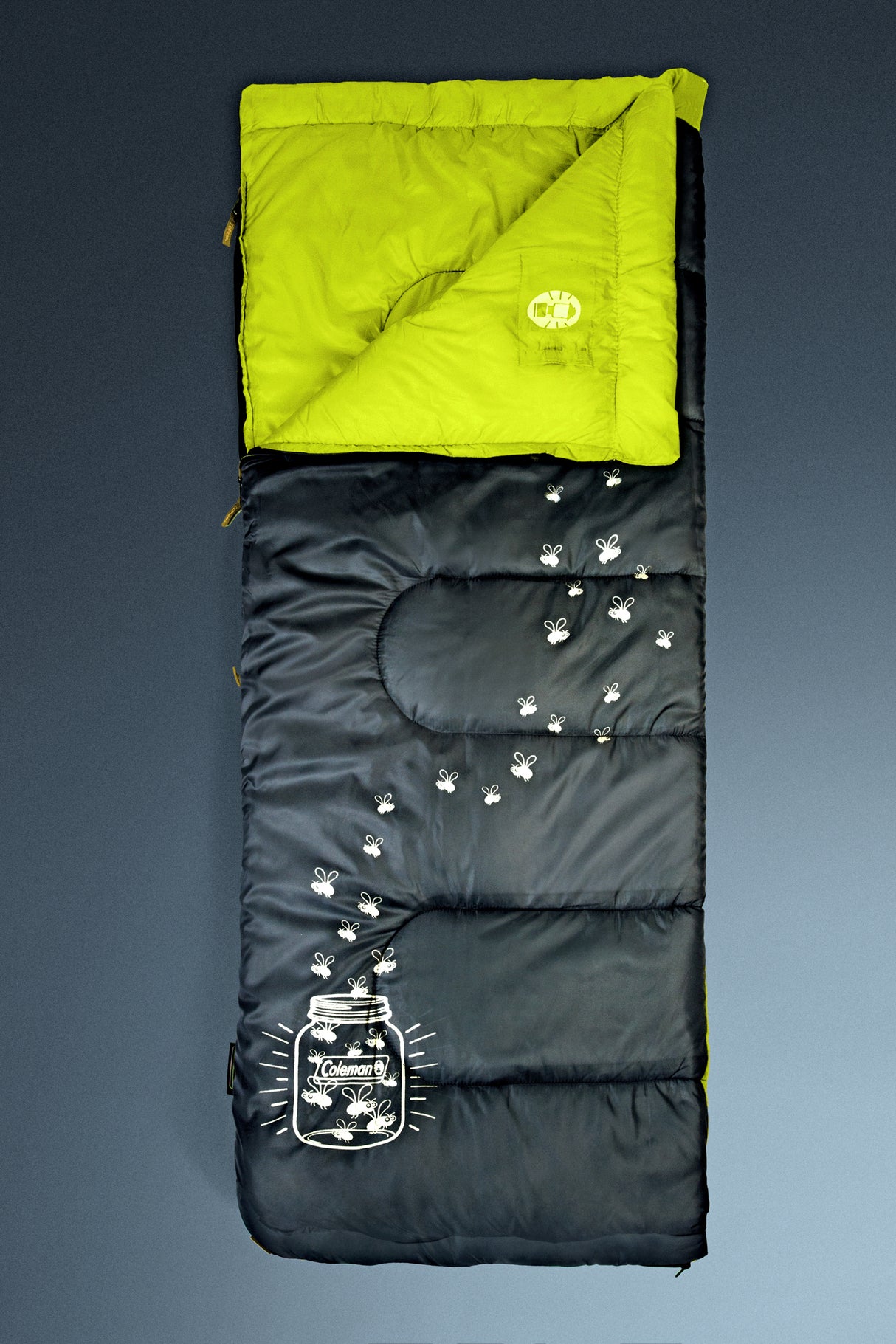 SLEEPING BAG KIDS FYREFLY ILLUMIBUG GREN 7C RATE COLEMAN