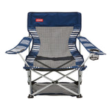 CHAIR QUAD BEACH MESH BLUE ANDWHITE COLEMAN