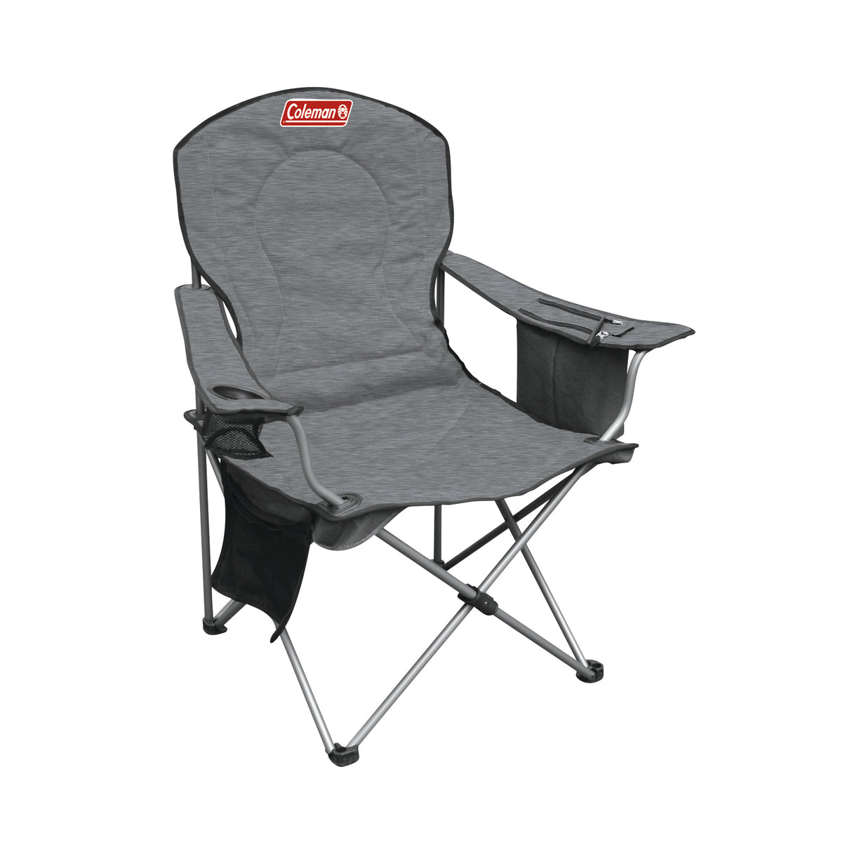 CHAIR QUAD DELUXE COOLER HEATHER WIDE COLEMAN