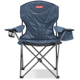 CHAIR QUAD KING SIZE COOLER ARM BLUE WIDE COLEMAN