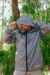DUNOON HEAVY DUTY UNISEX LARGE RAIN JACKET GREY
