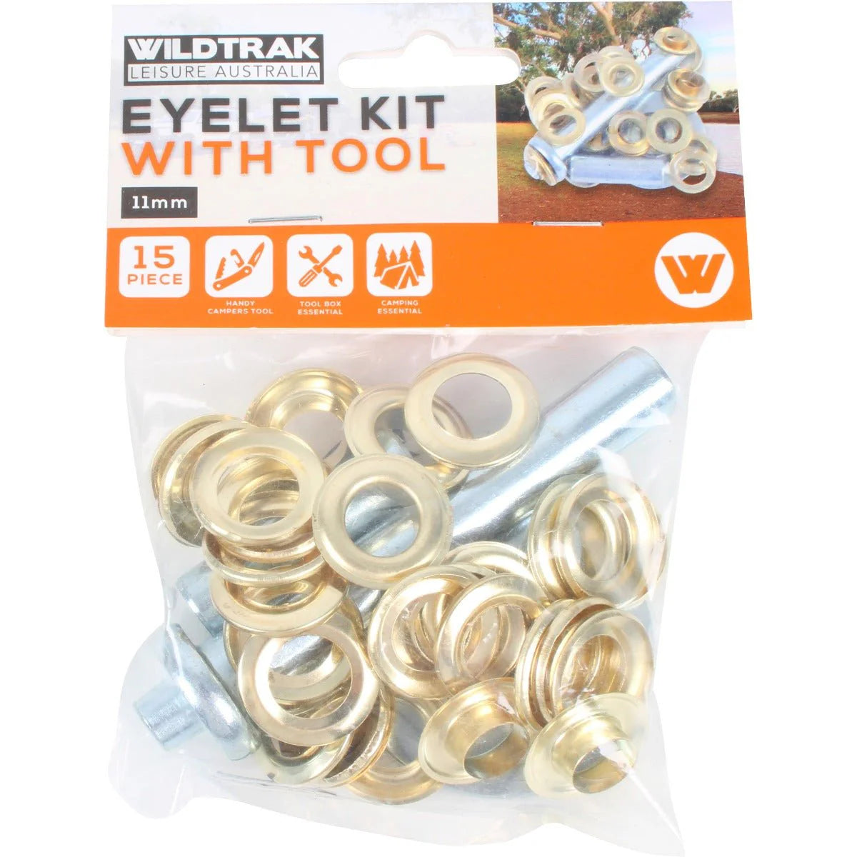 EYELET KIT 15PCE WITH TOOL 11MM DIA AC CC0025