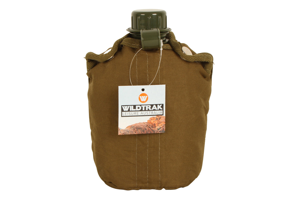 1 Quart Water Canteen with Cover - Military Green
