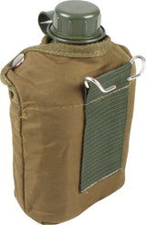 1 Quart Water Canteen with Cover - Military Green