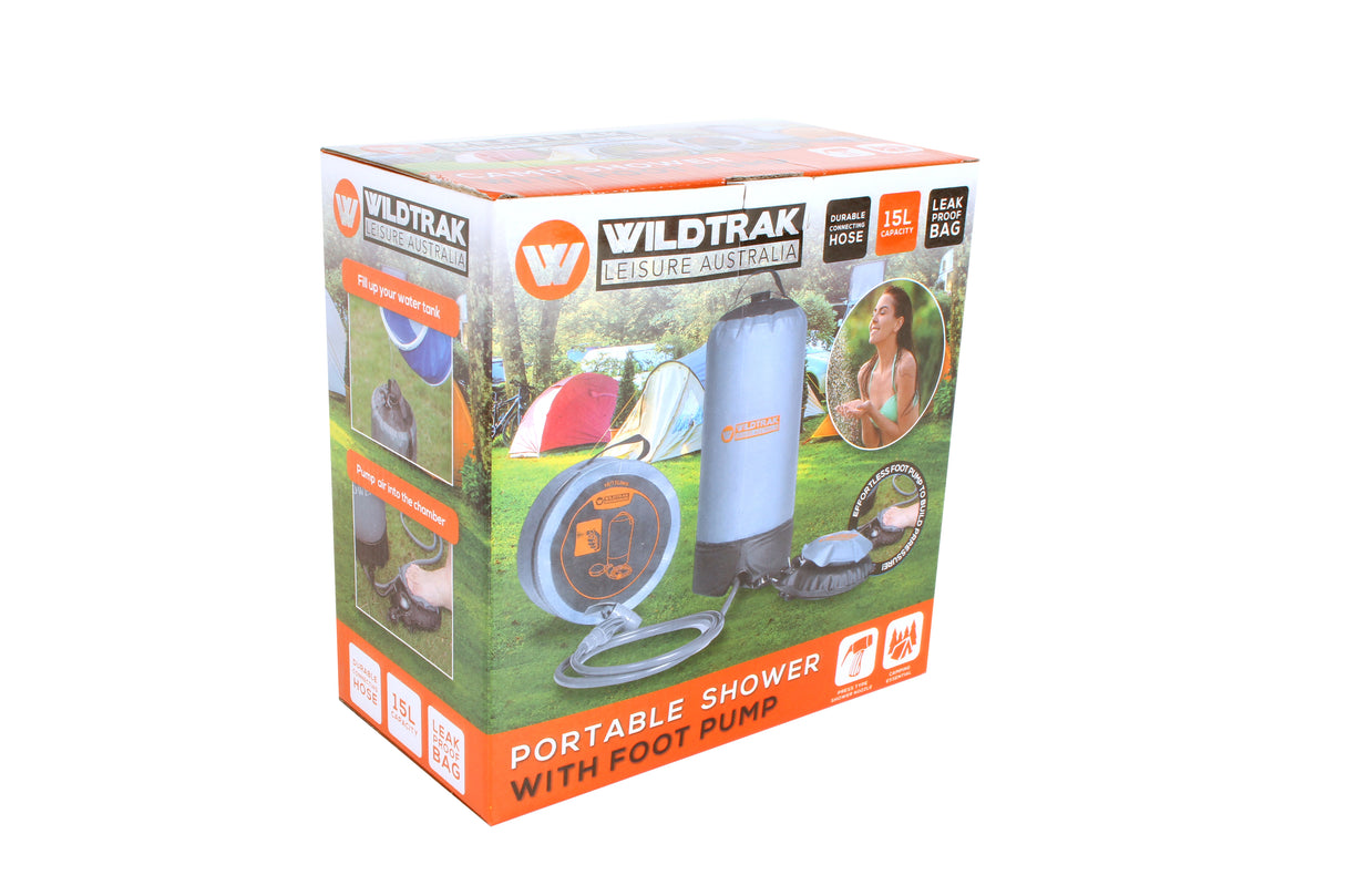 H/D 15L PORTABLE SHOWER BAG WITH FOOT PUMP