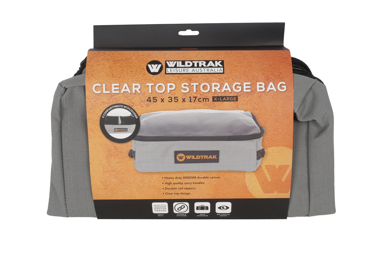 EXPLORER CLEAR TOP BAG XL 400GSM RSTOP CANVAS 45X35X17CM